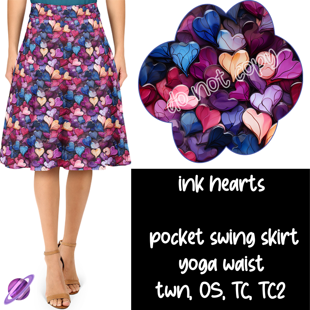 INK HEARTS - VALENTINE RUN 1 - SWING SKIRT - PREORDER CLOSING 12/6 ETA JANUARY