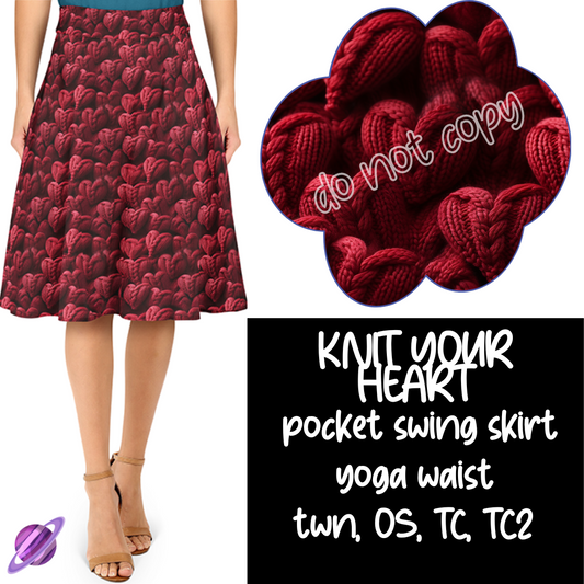 KNIT YOUR HEART - VALENTINE RUN 1 - SWING SKIRT - PREORDER CLOSING 12/6 ETA JANUARY