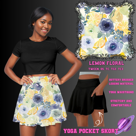 LEMON FLORAL -SKORT 4 PREORDER CLOSING 2/13