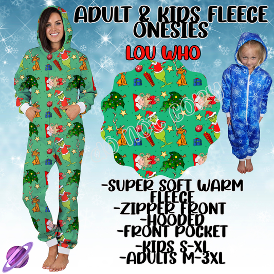 LOU WHO - ADULT & KIDS FLEECE ONESIES CLOSING 9/28