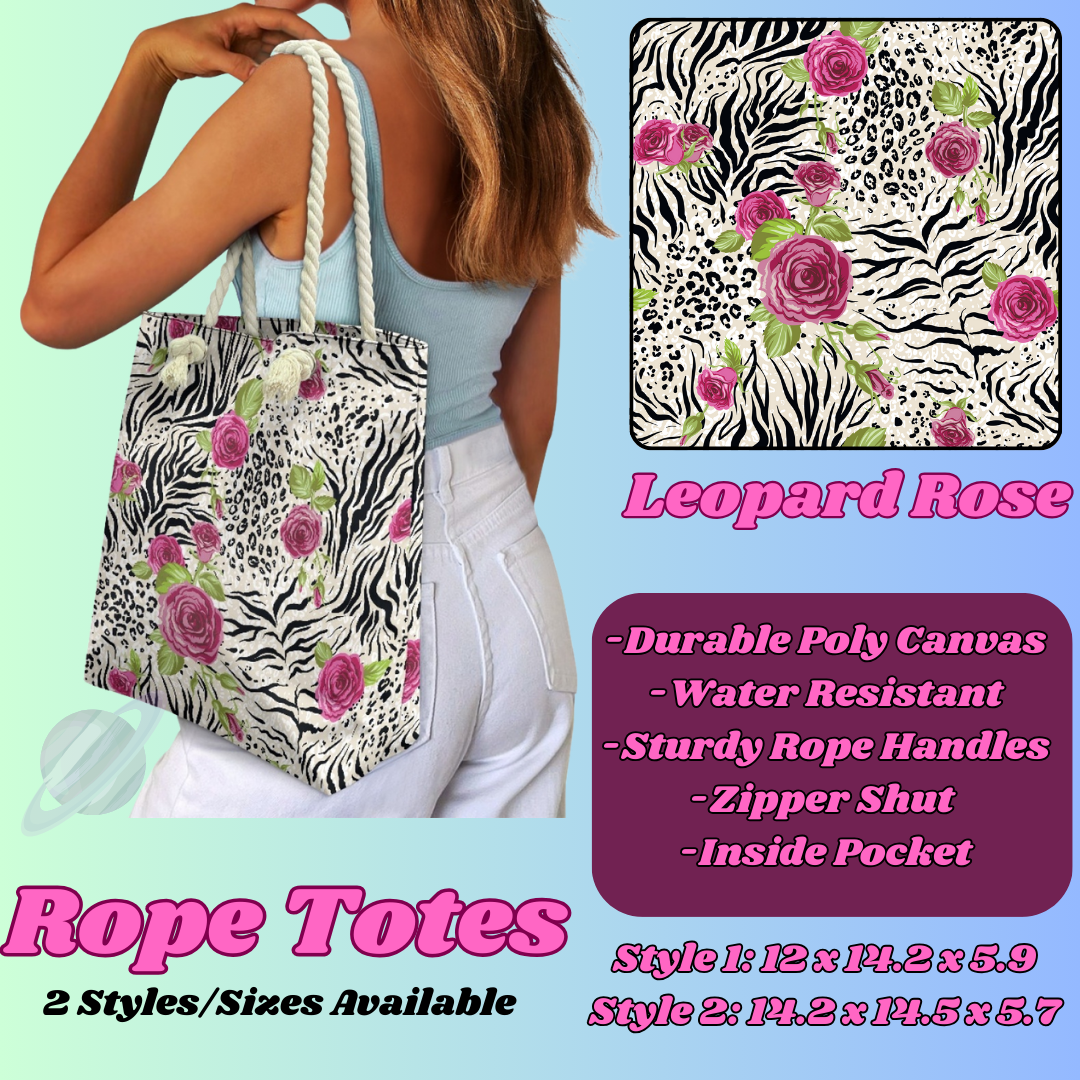 LEOPARD ROSE-ROPE TOTE PREORDER CLOSING 5/6
