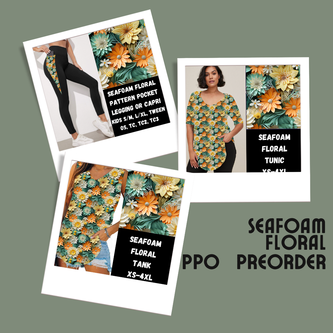 SEAFOAM FLORAL-SPRING PPO PREORDER CLOSING 1/23