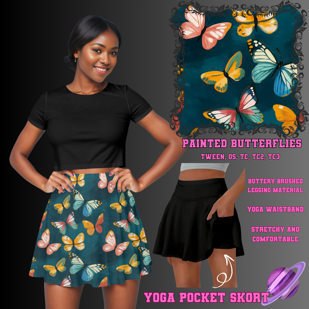 PAINTED BUTTERFLIES -SKORT 4 PREORDER CLOSING 2/13