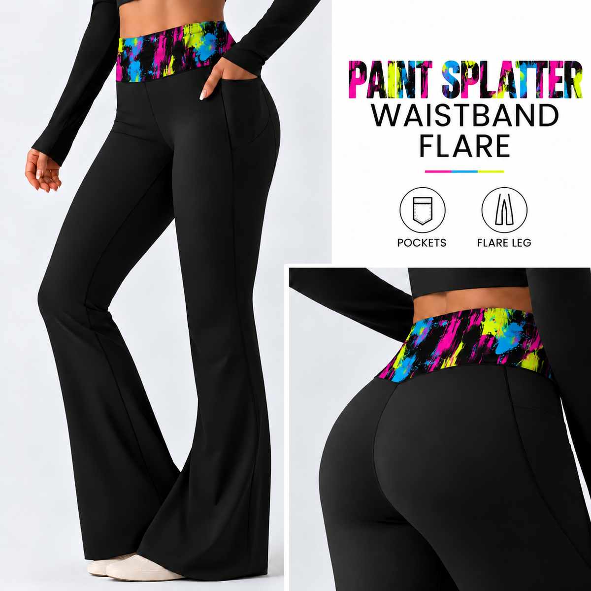 PAINT SPLATTER-PATTERN WAIST FLARE-PREORDER CLOSING 10/7