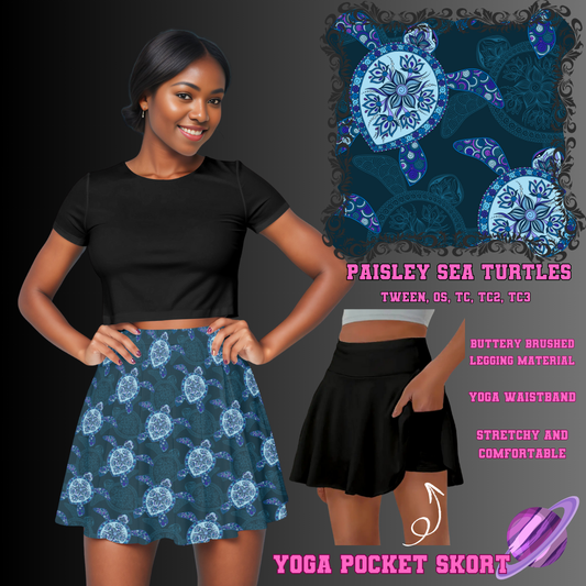PAISLEY SEA TURTLES-SKORT 4 PREORDER CLOSING 2/13