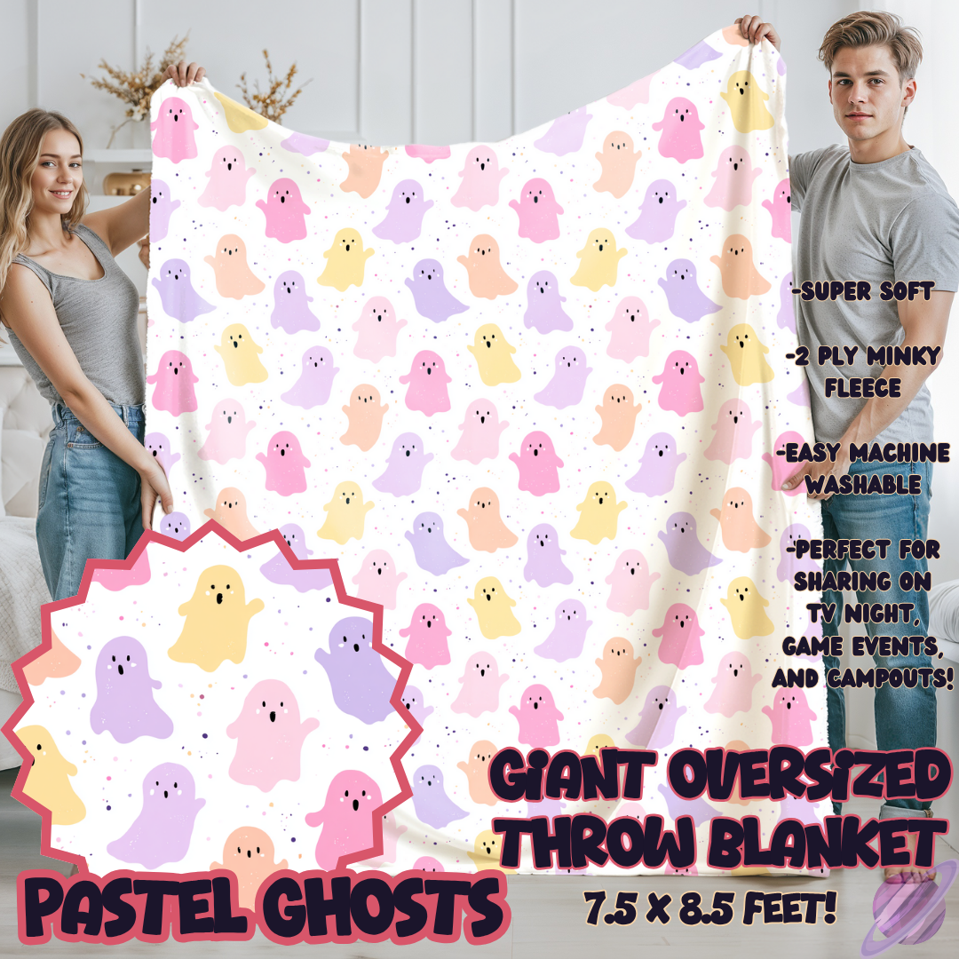 PASTEL GHOSTS-OVERSIZED THROW 14-PREORDER CLOSING 10/8