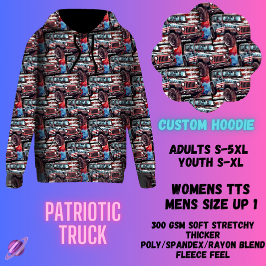 PULLOVER HOODIE RUN 1-PATRIOTIC TRUCK-PREORDER CLOSING 12/29