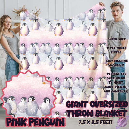 PINK PENGUIN-OVERSIZED THROW 14-PREORDER CLOSING 10/8
