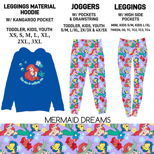 HDT1 - Mermaid Dreams Leggings Material Hoodie/Leggings/Full Joggers - Preorder Due 10/25 ETA: Late Dec