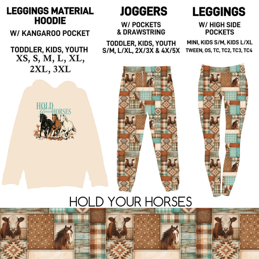 HDT1 - Hold Your Horses Leggings Material Hoodie/Leggings/Full Joggers - Preorder Due 10/25 ETA: Late Dec