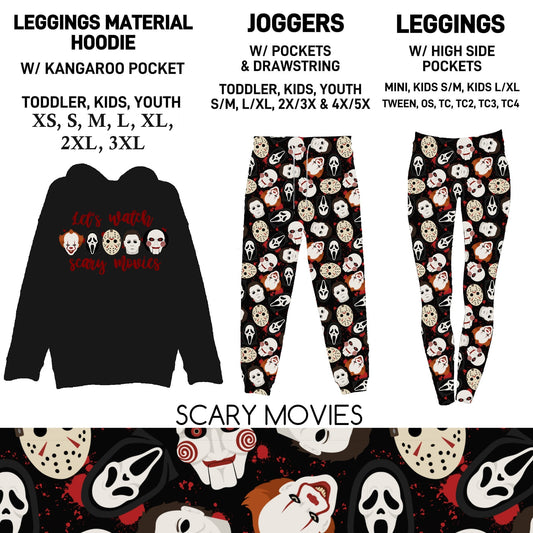 HDT1 - Scary Movies Leggings Material Hoodie/Leggings/Full Joggers - Preorder Due 10/25 ETA: Late Dec