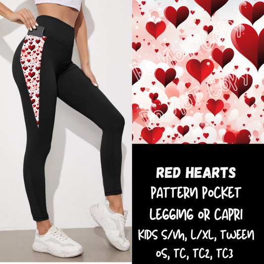 RED HEARTS-PPO7 RUN-LEGGING/CAPRI PREORDER CLOSING 11/17 ETA DEC/JAN