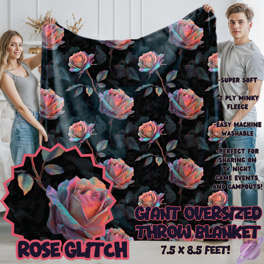 ROSE GLITCH-OVERSIZED THROW 14-PREORDER CLOSING 10/8