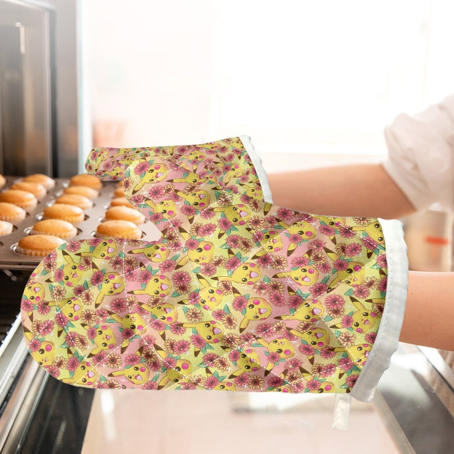 FLORAL PIKA - OVEN MITTS PREORDER CLOSING 10/29 ETA END DEC/EARLY JAN