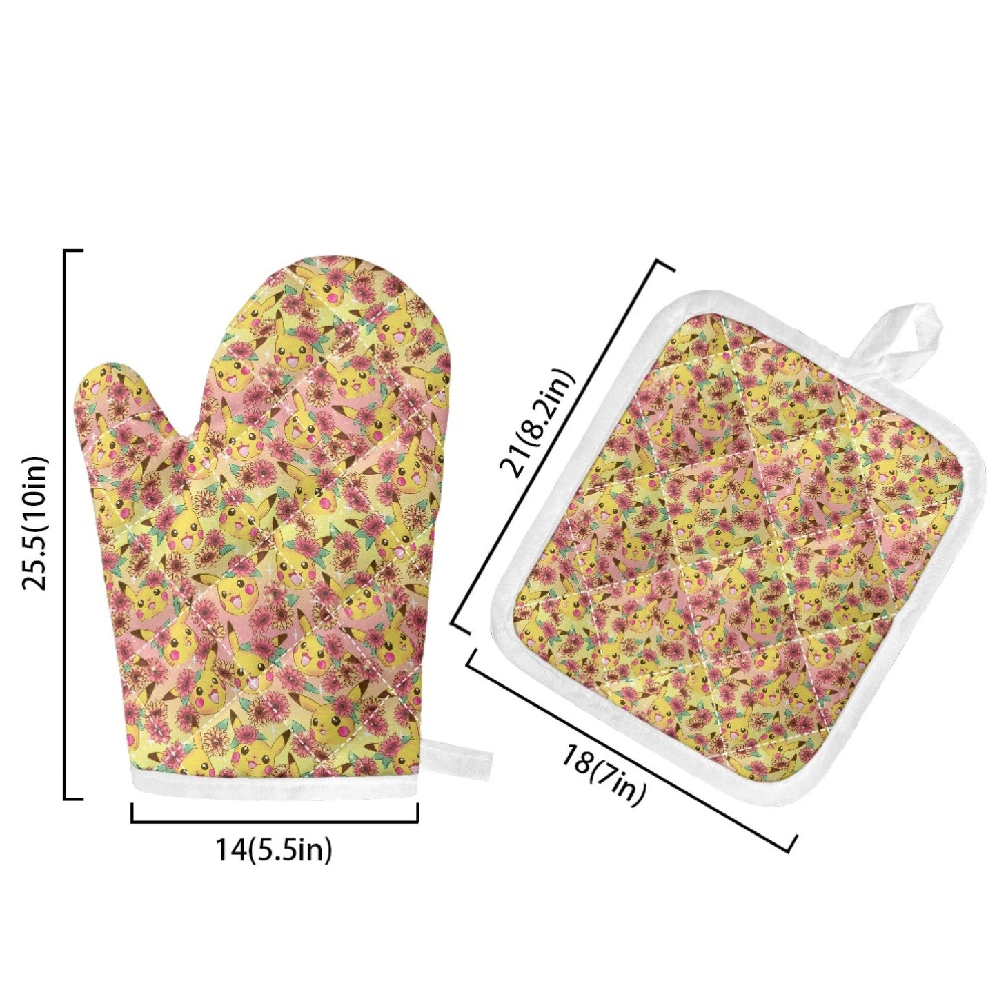 FLORAL PIKA - OVEN MITTS PREORDER CLOSING 10/29 ETA END DEC/EARLY JAN