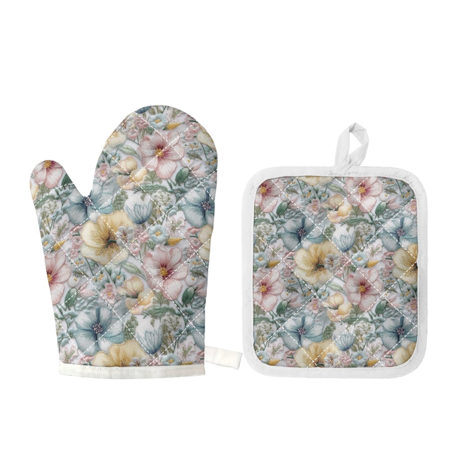 FLORAL EMBROID - OVEN MITTS PREORDER CLOSING 10/29 ETA END DEC/EARLY JAN