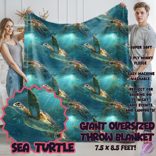 SEA TURTLE-OVERSIZED THROW 14-PREORDER CLOSING 10/8