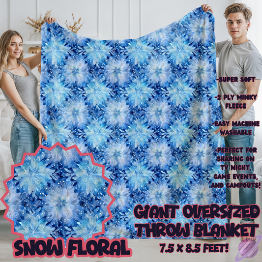 SNOW FLORAL-OVERSIZED THROW 14-PREORDER CLOSING 10/8