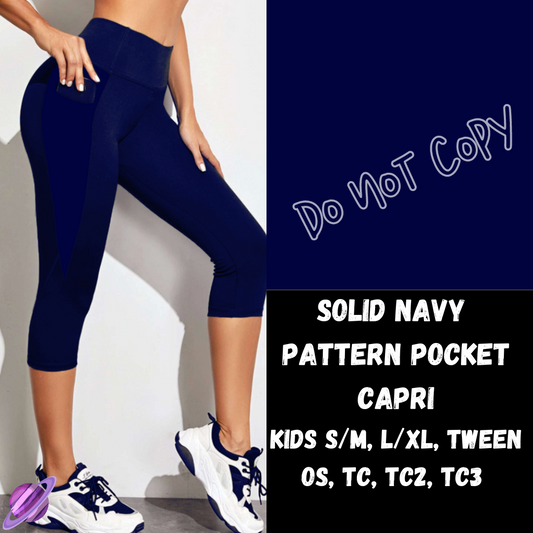 SOLID NAVY - LEGGING/CAPRI/SHORTS -COLORBLAST PPO-PREORDER CLOSING 5/9