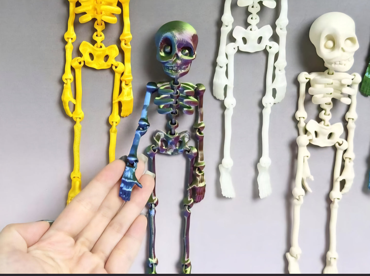 MAGNETIC SKELETON- 3D PRINTED- VARIETY OF COLORS