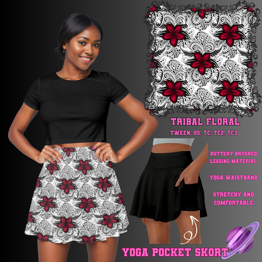 TRIBAL FLORAL -SKORT 4 PREORDER CLOSING 2/13