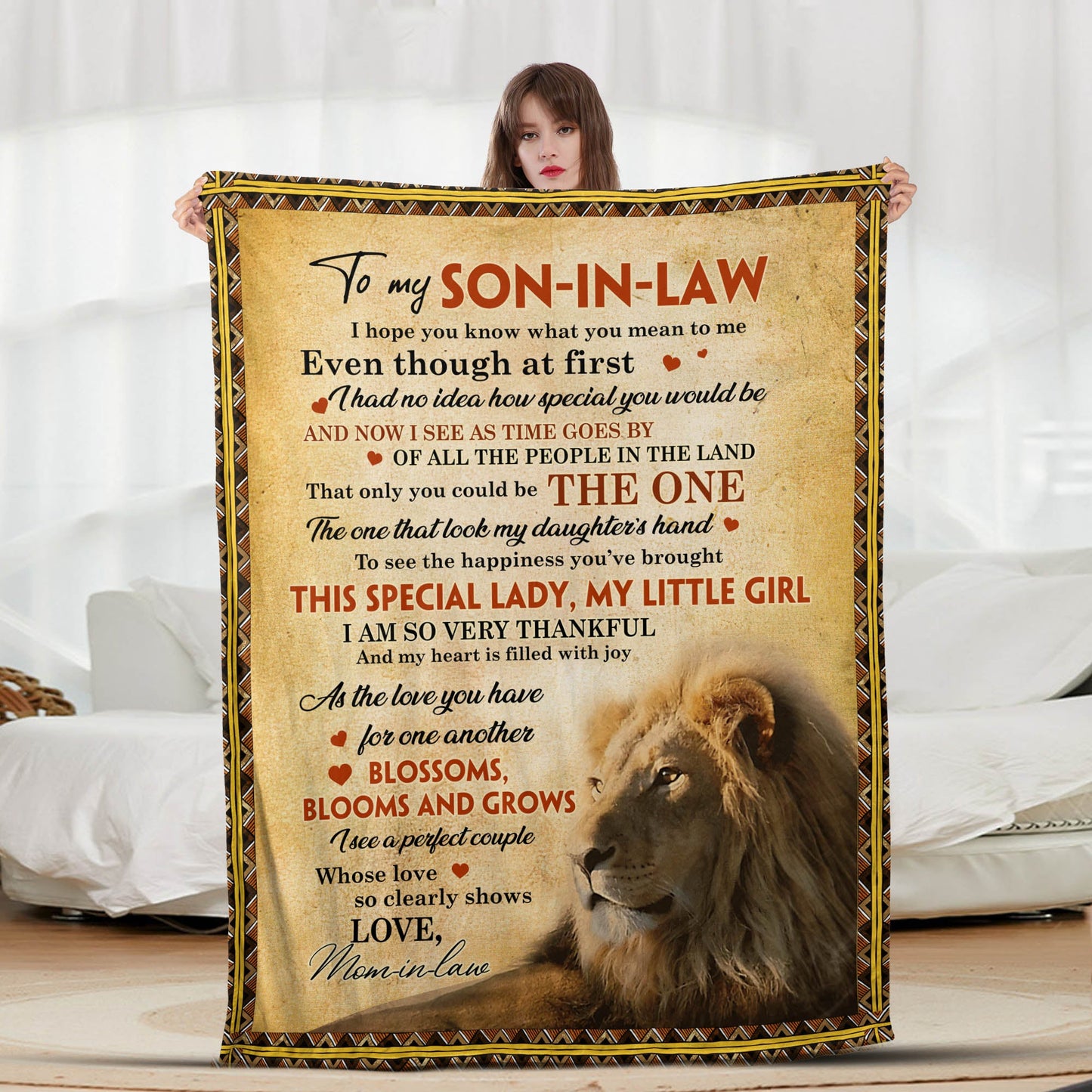 Son in Law Lion - Letter Sherpa Blankets- Preorder Closing 9/18- ETA Mid/End Nov