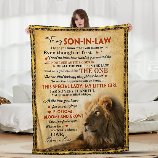 Son in Law Lion - Letter Sherpa Blankets- Preorder Closing 9/18- ETA Mid/End Nov