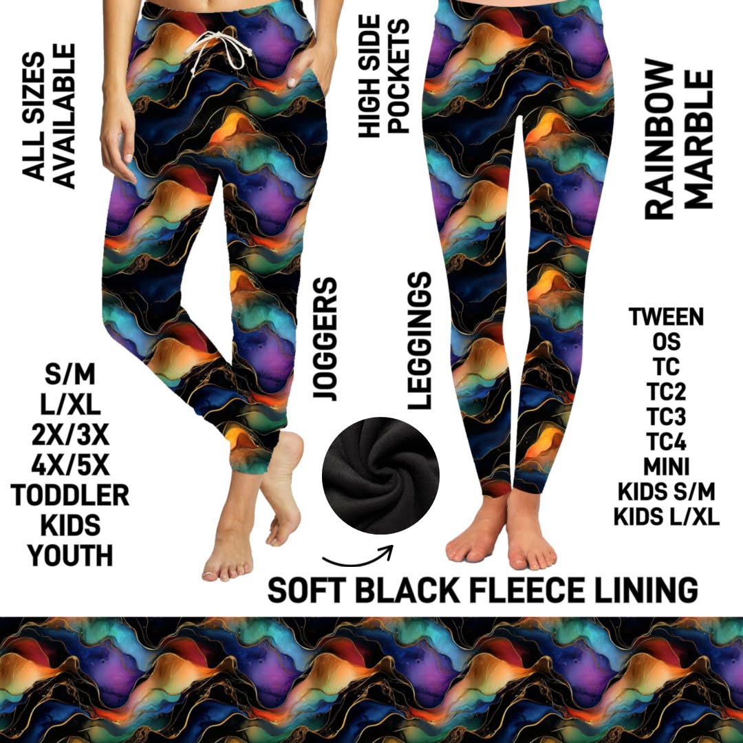 FL3C - Rainbow Marble Fleece-Lined - Preorder Closing 12/2 ETA: Late Feb