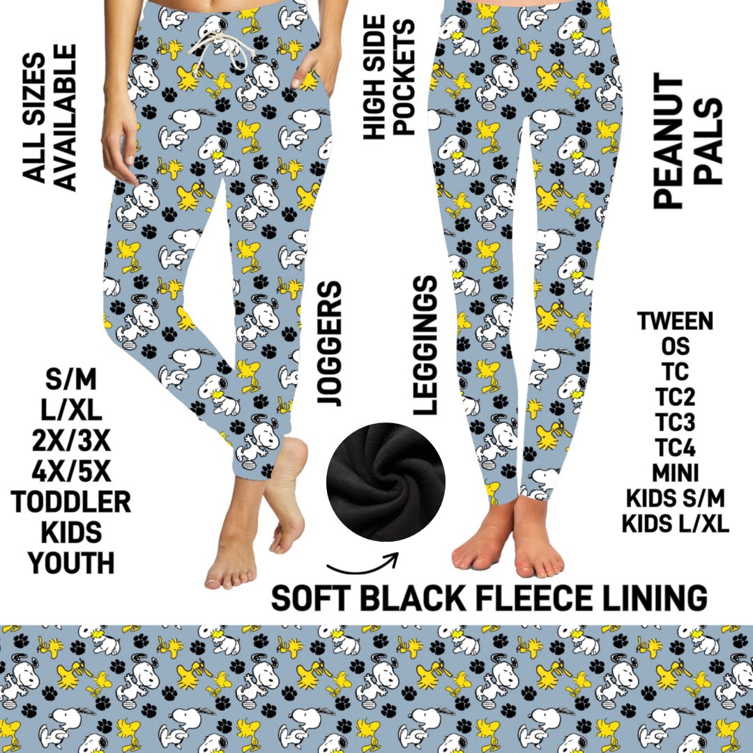 FL3C - Peanut Pals Fleece-Lined - Preorder Closing 12/2 ETA: Late Feb