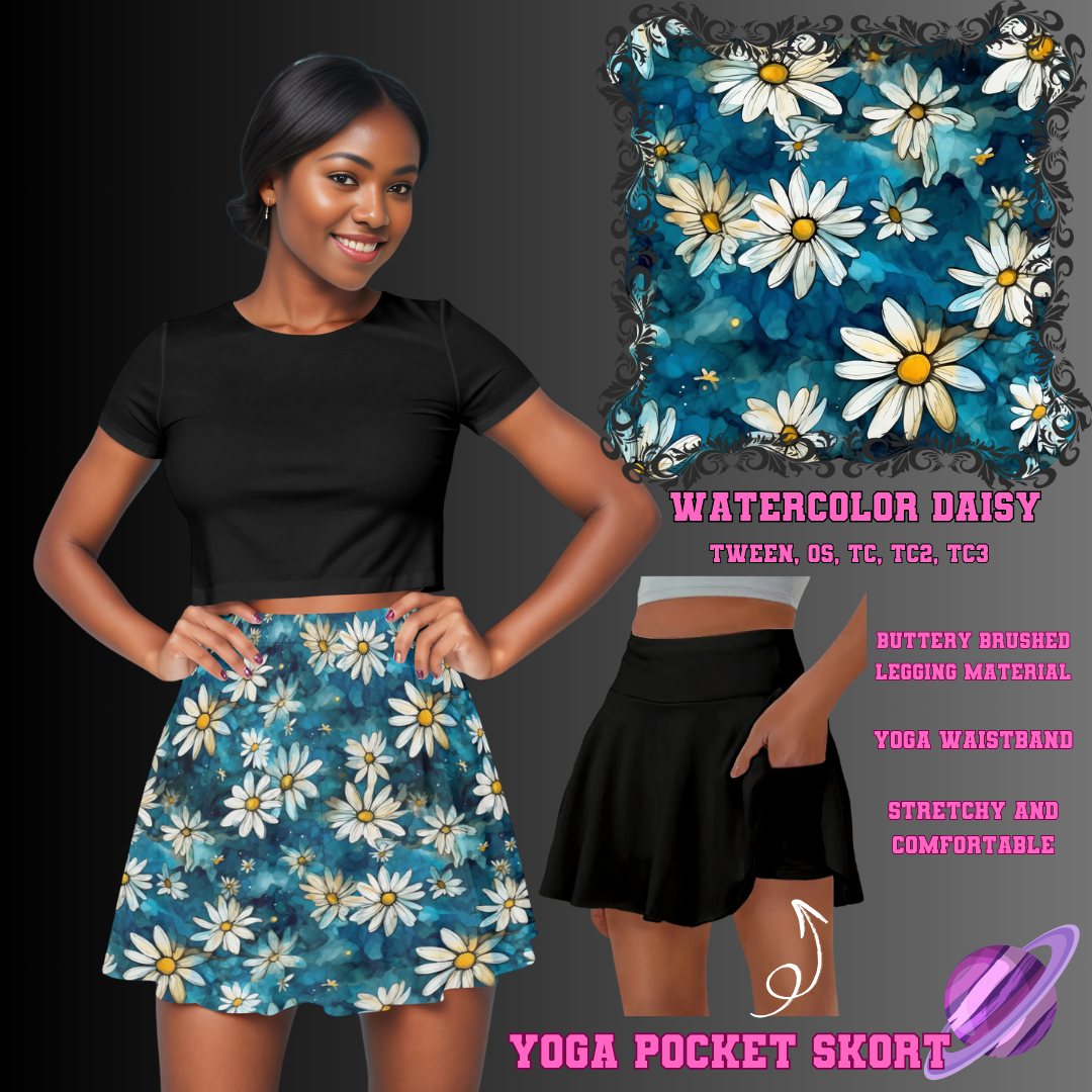 WATERCOLOR DAISY -SKORT 4 PREORDER CLOSING 2/13