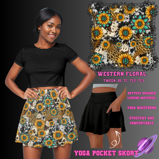 WESTERN FLORAL -SKORT 4 PREORDER CLOSING 2/13