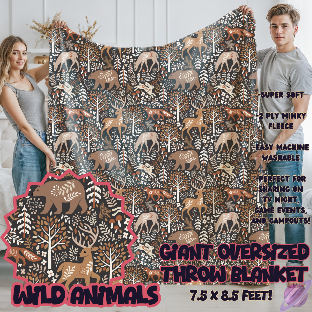 WILD ANIMALS-OVERSIZED THROW 14-PREORDER CLOSING 10/8