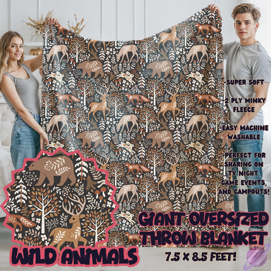 WILD ANIMALS-OVERSIZED THROW 14-PREORDER CLOSING 10/8