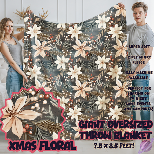 XMAS FLORAL-OVERSIZED THROW 14-PREORDER CLOSING 10/8