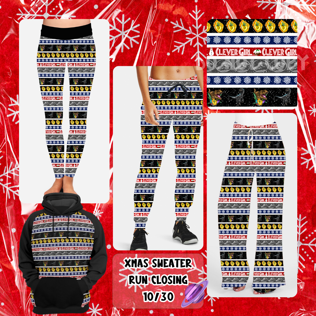 CLEVER GIRL-BOTTOMS-XMAS SWEATER PREORDER-9/27