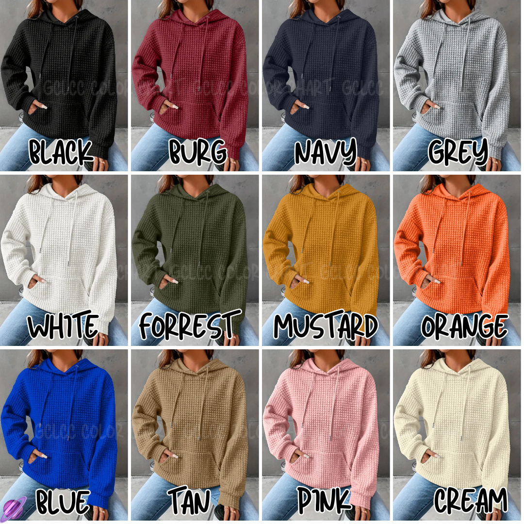 WARM AND COZY - CUSTOM WAFFLE HOODIES PREORDER CLOSING 11/19