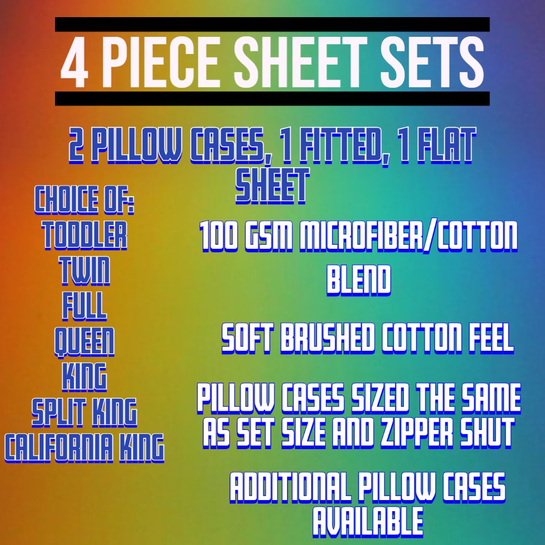 GROOVY BEAR - CUSTOM SHEET SETS RUN 6 - PREORDER CLOSING 11/3