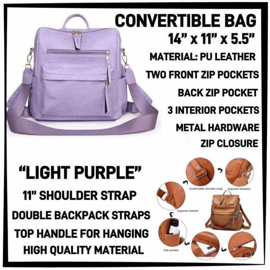 CV1B - Light Purple Convertible Bag - Preorder ETA: Mid-Dec