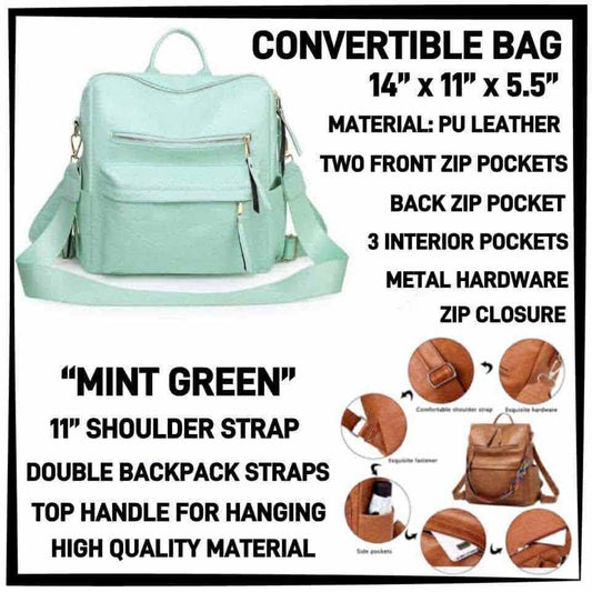 CV1B - Mint Green Convertible Bag - Preorder ETA: Mid-Dec