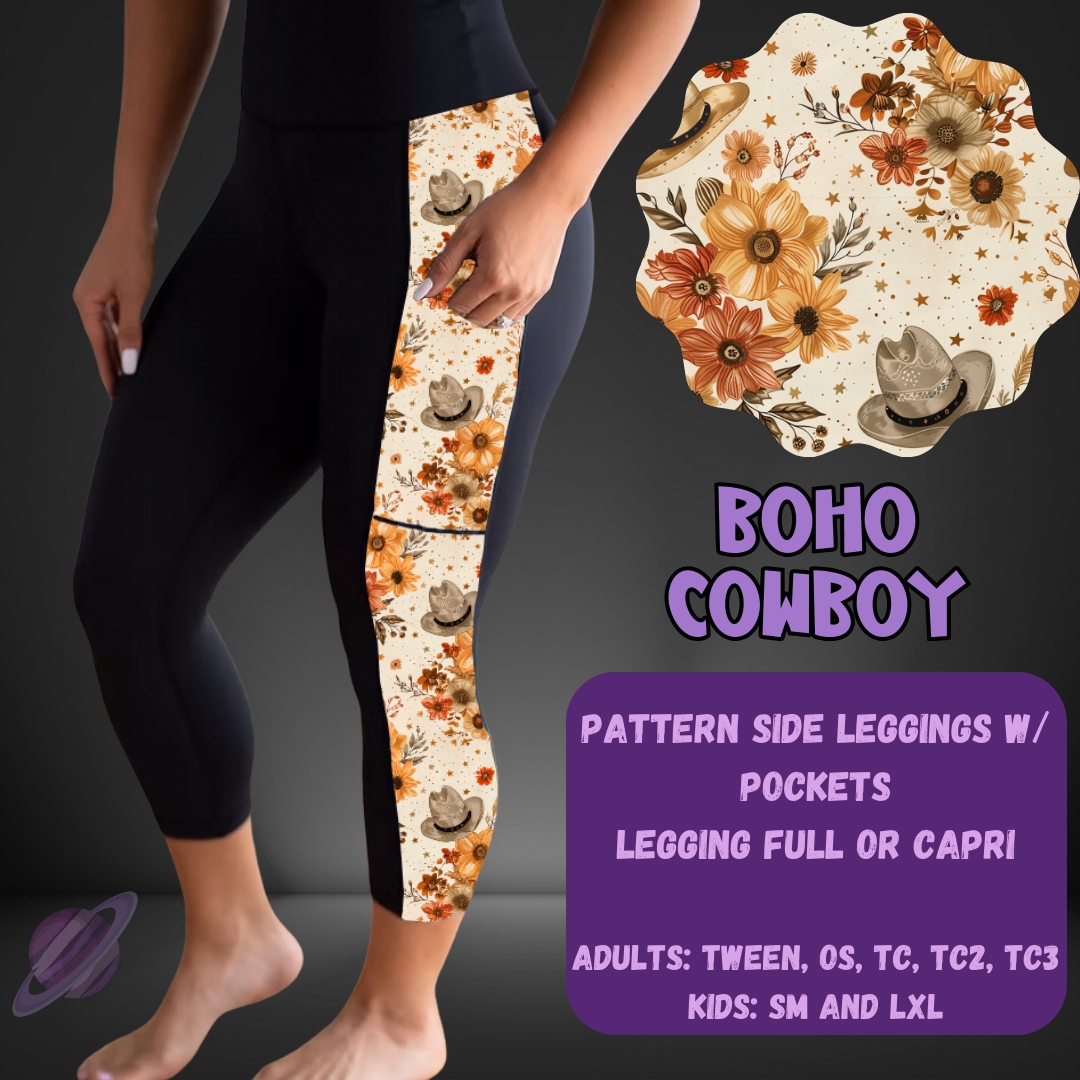 BOHO COWBOY-PATTERN PANEL OUTFIT RUN-SOFT CLOSE 7/10 HARD CLOSE 7/12