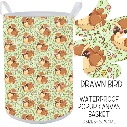 DRAWN BIRD - CANVAS BASKET RUN 2 - PREORDER CLOSING 12/14 ETA END FEB