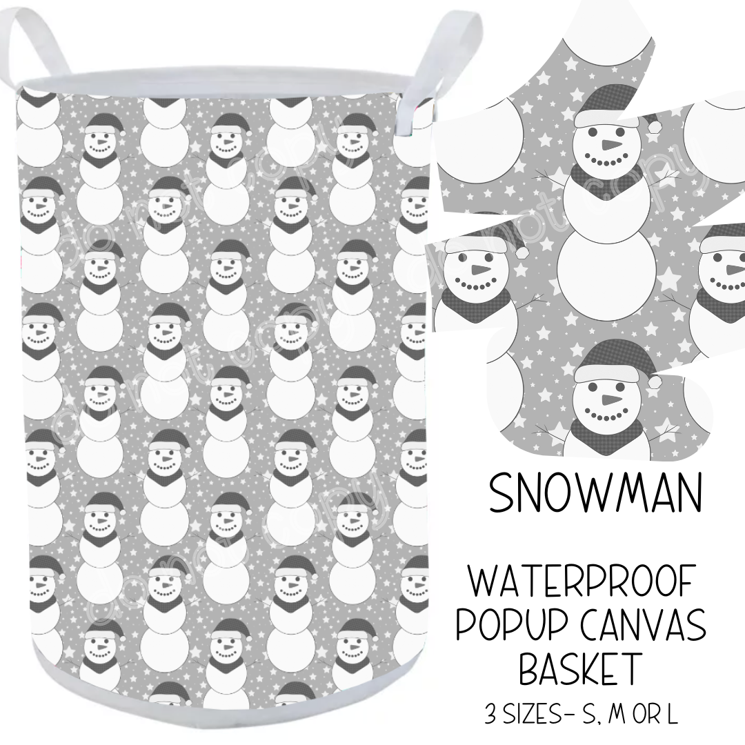 SNOWMAN - CANVAS BASKET RUN 2 - PREORDER CLOSING 12/14 ETA END FEB