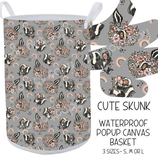 CUTE SKUNK - CANVAS BASKET RUN 2 - PREORDER CLOSING 12/14 ETA END FEB