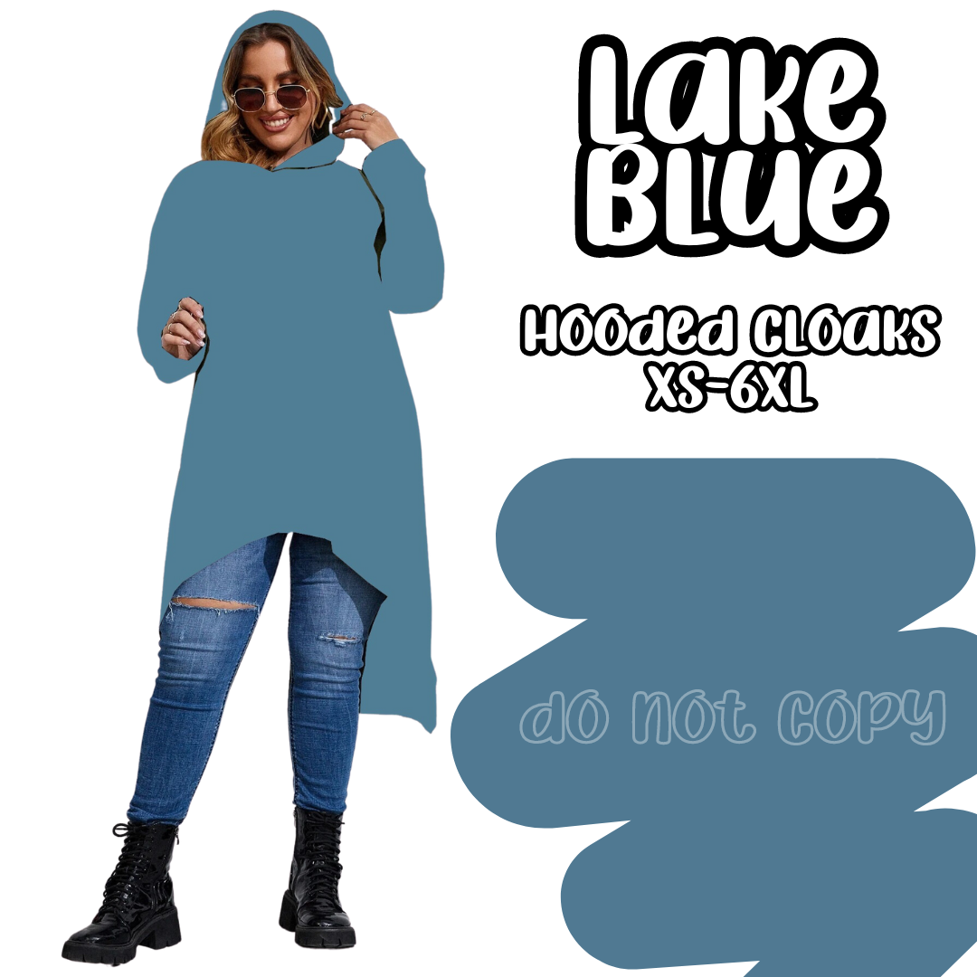 LAKE BLUE - HOODIE CLOAKS ROUND 2 -PREORDER CLOSING 11/11 ETA JANUARY