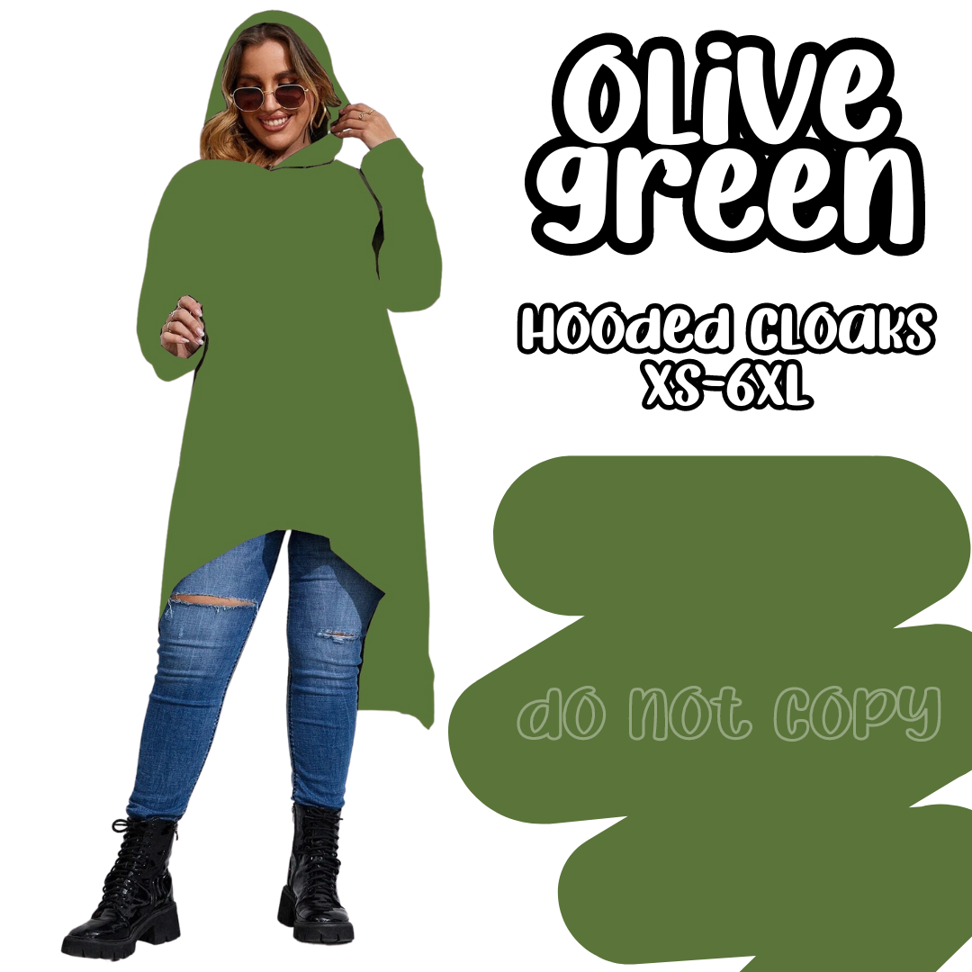 OLIVE GREEN - HOODIE CLOAKS ROUND 2 -PREORDER CLOSING 11/11 ETA JANUARY