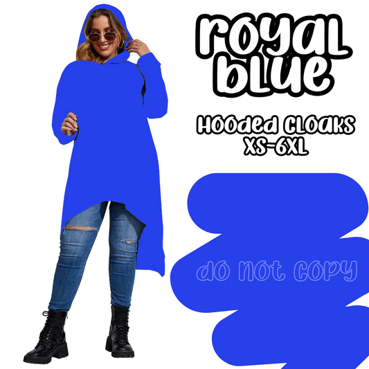 ROYAL BLUE - HOODIE CLOAKS ROUND 2 -PREORDER CLOSING 11/11 ETA JANUARY