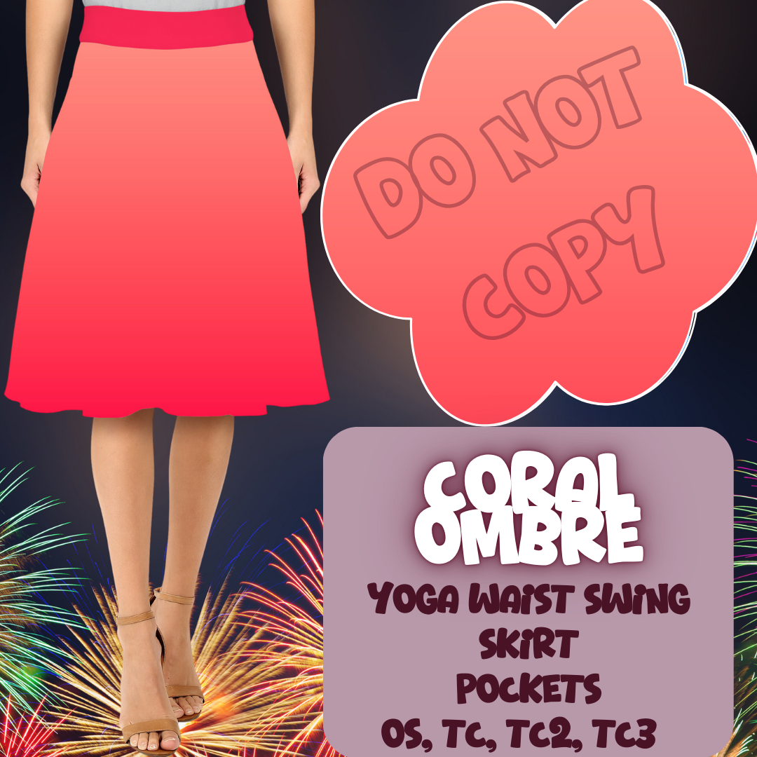 CORAL OMBRE - SKIRT/LEGGING/JOGGER/LOUNGER - OMBRE RUN 3 PREORDER CLOSING 1/17