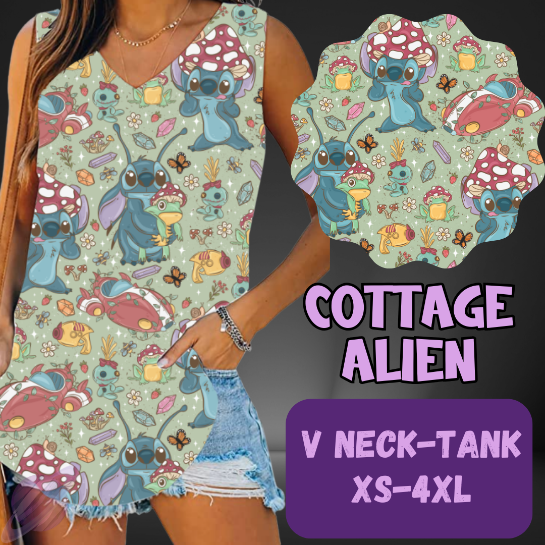 COTTAGE ALIEN-PATTERN PANEL OUTFIT RUN-SOFT CLOSE 7/10 HARD CLOSE 7/12