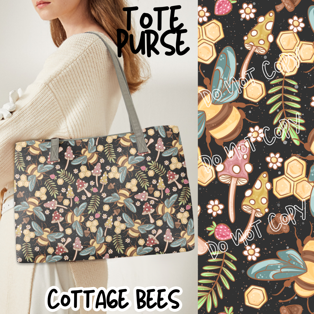 BAG RUN 2 - COTTAGE BEES - TOTE PURSE - PREORDER CLOSING 8/29 ETA END OF OCT/EARLY NOV