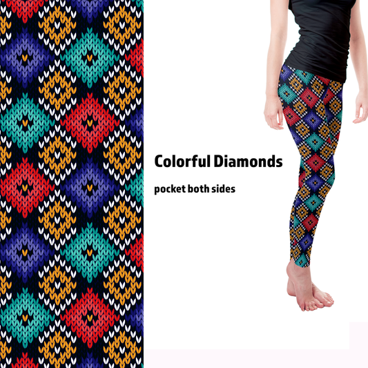 Colorful Diamonds Pre Order Leggings with Pockets closes 9/13 ETA 9/27